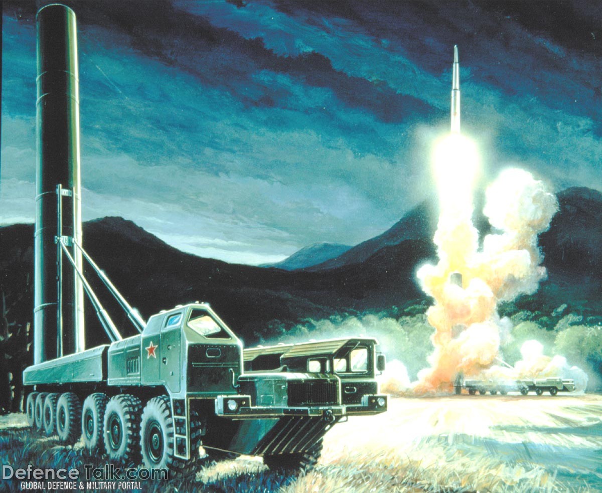 SS-25 Missiles Firing - Military Weapons Art