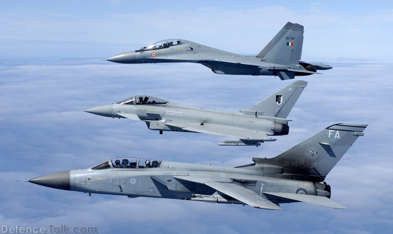 SU-30 MK1, RAF Eurofighter and Tornado F3