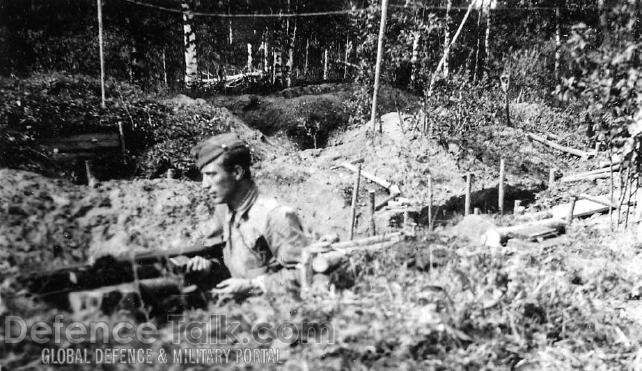 Swedish soldiers at the front - Finnish-Russian war