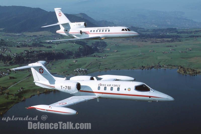 Swiss AF Falcon 50 and Learjet