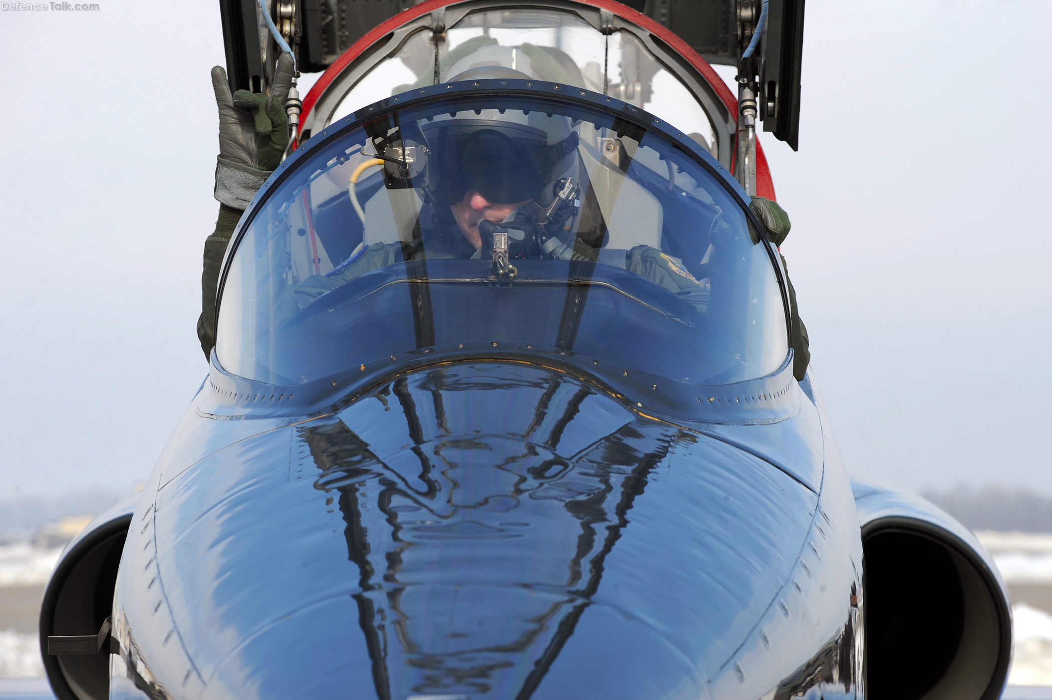 T-38 Talon pilots prepare for takeoff