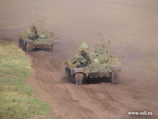 T-72 Column in Camouflage