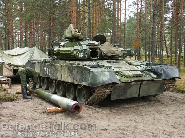 T-80BV barrel removed