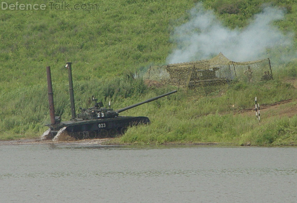 T-80BV Exiting Water