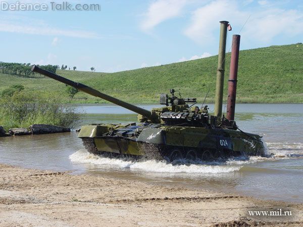 T-80BV Swimming