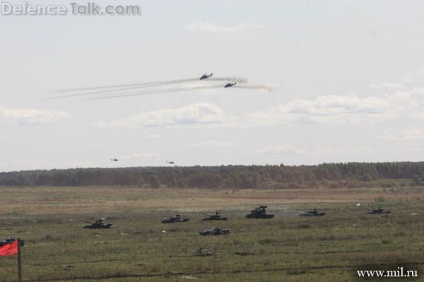 Tanks Advancing with Air Cover and Tunguska