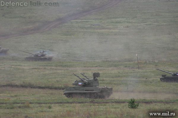 Tanks Advancing with Tunguska