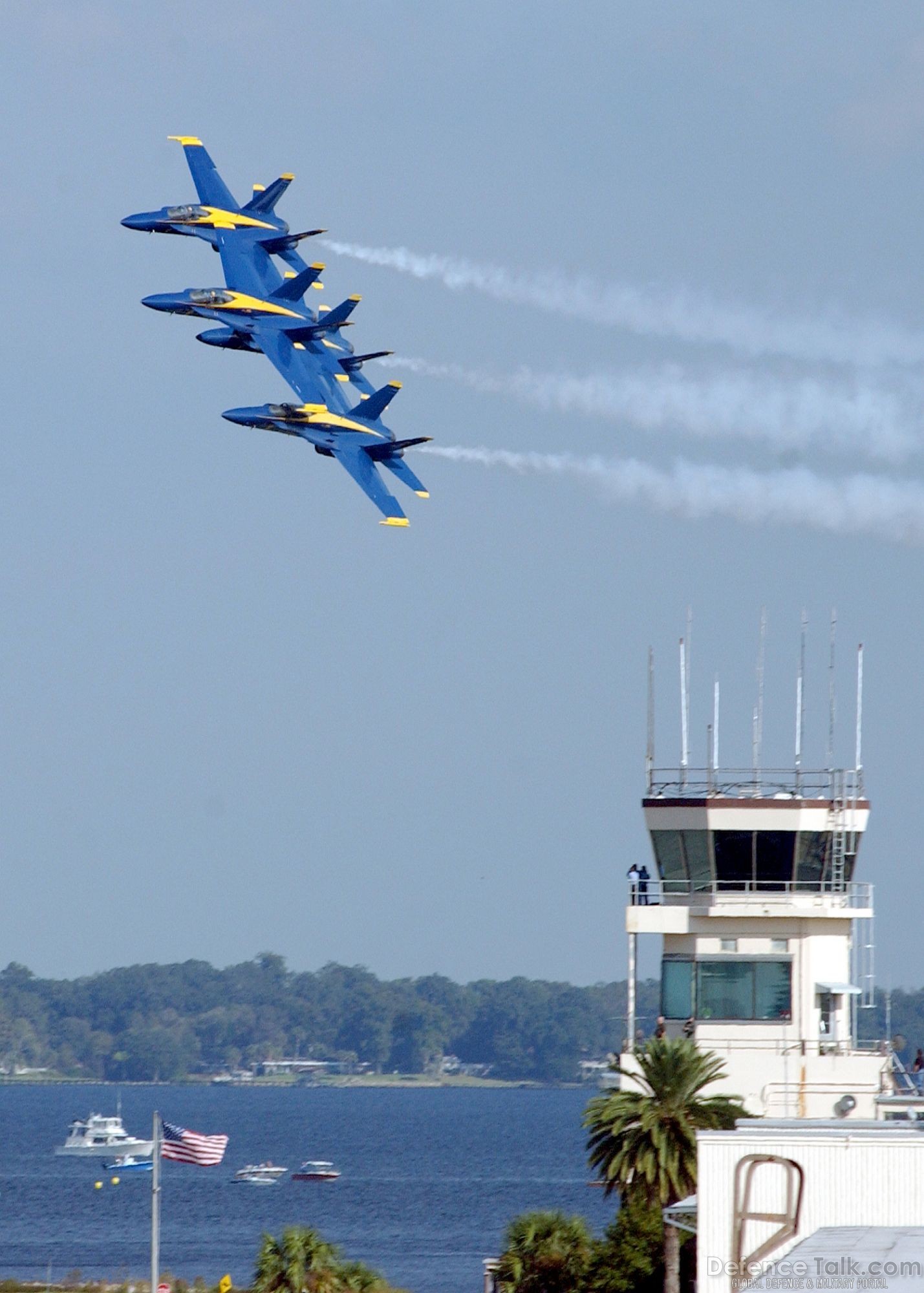 The Blue Angels fly in formation, US Navy