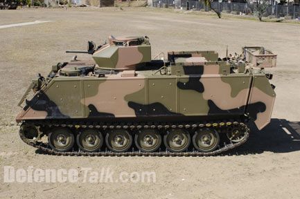 The first full rate production upgraded M113AS4 for the Australian Army