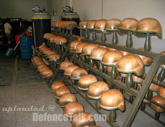 The making of helmets for PLA soldiers