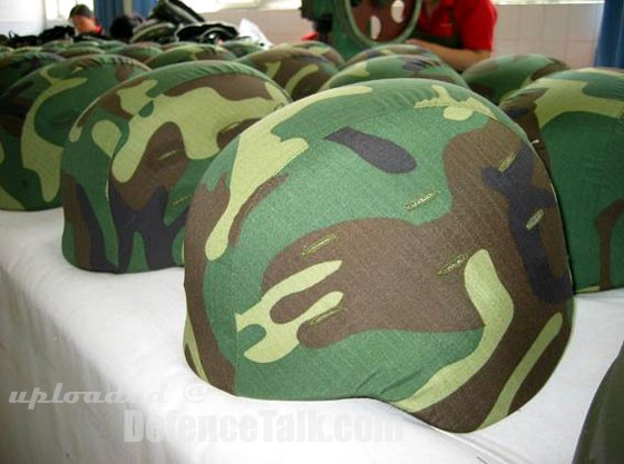 The making of helmets for PLA soldiers