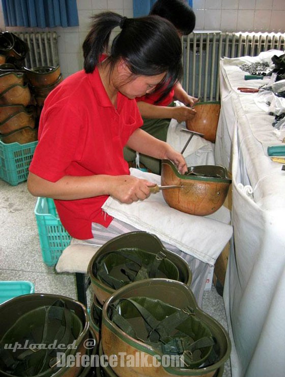 The making of helmets for PLA soldiers