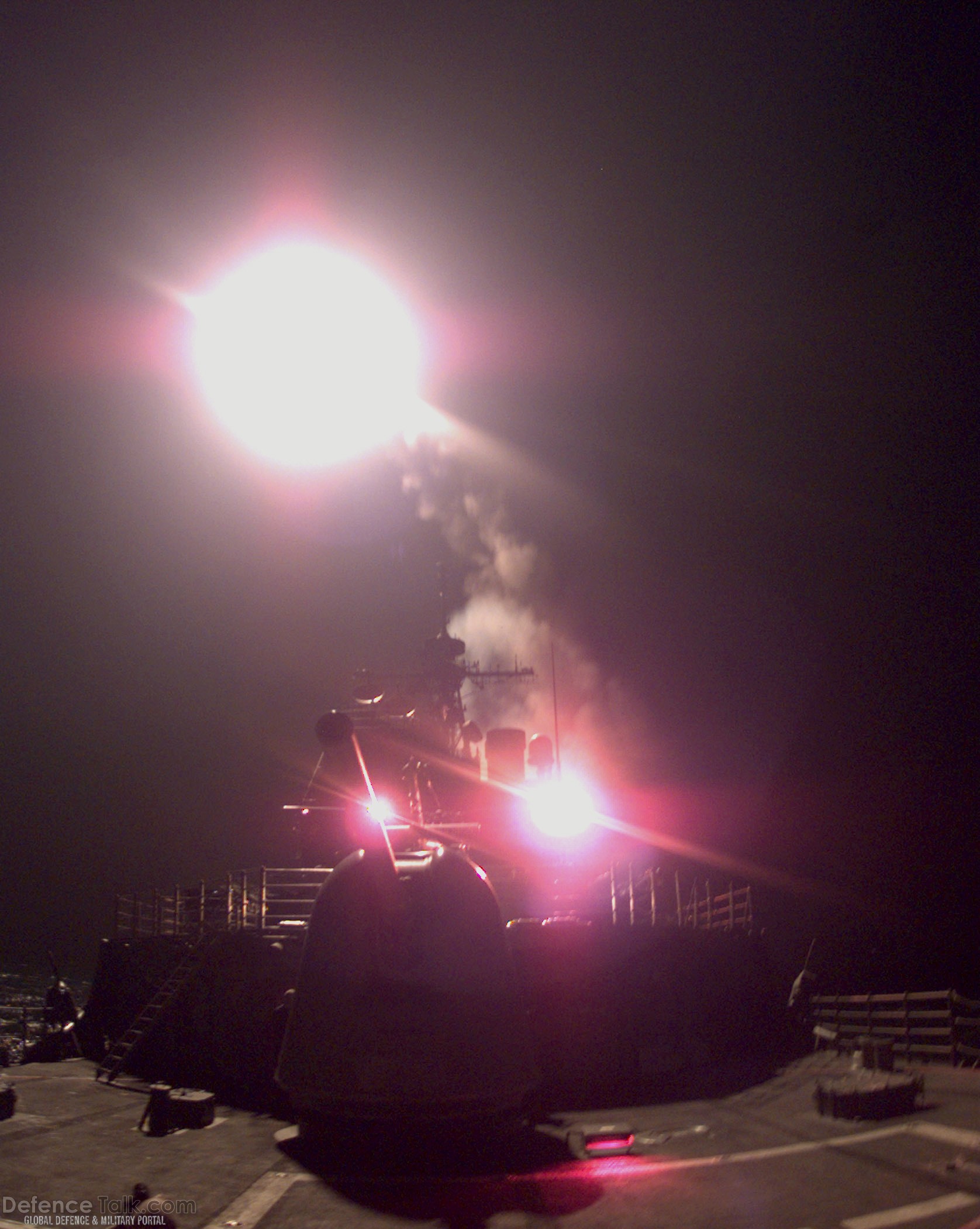Tomahawk cruise missile launches from CG-58 - US Navy
