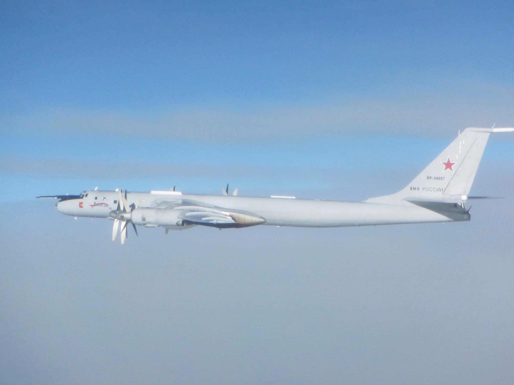 Tu-142 intercepted by RAF Eurofighter