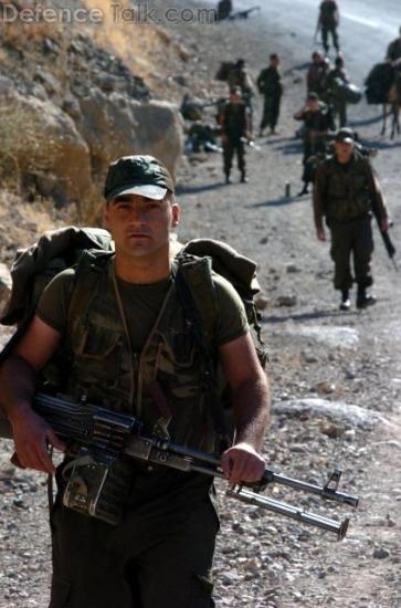 Turkish soldier on patrol