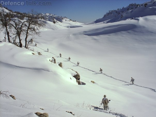 Turkish soldiers patrol