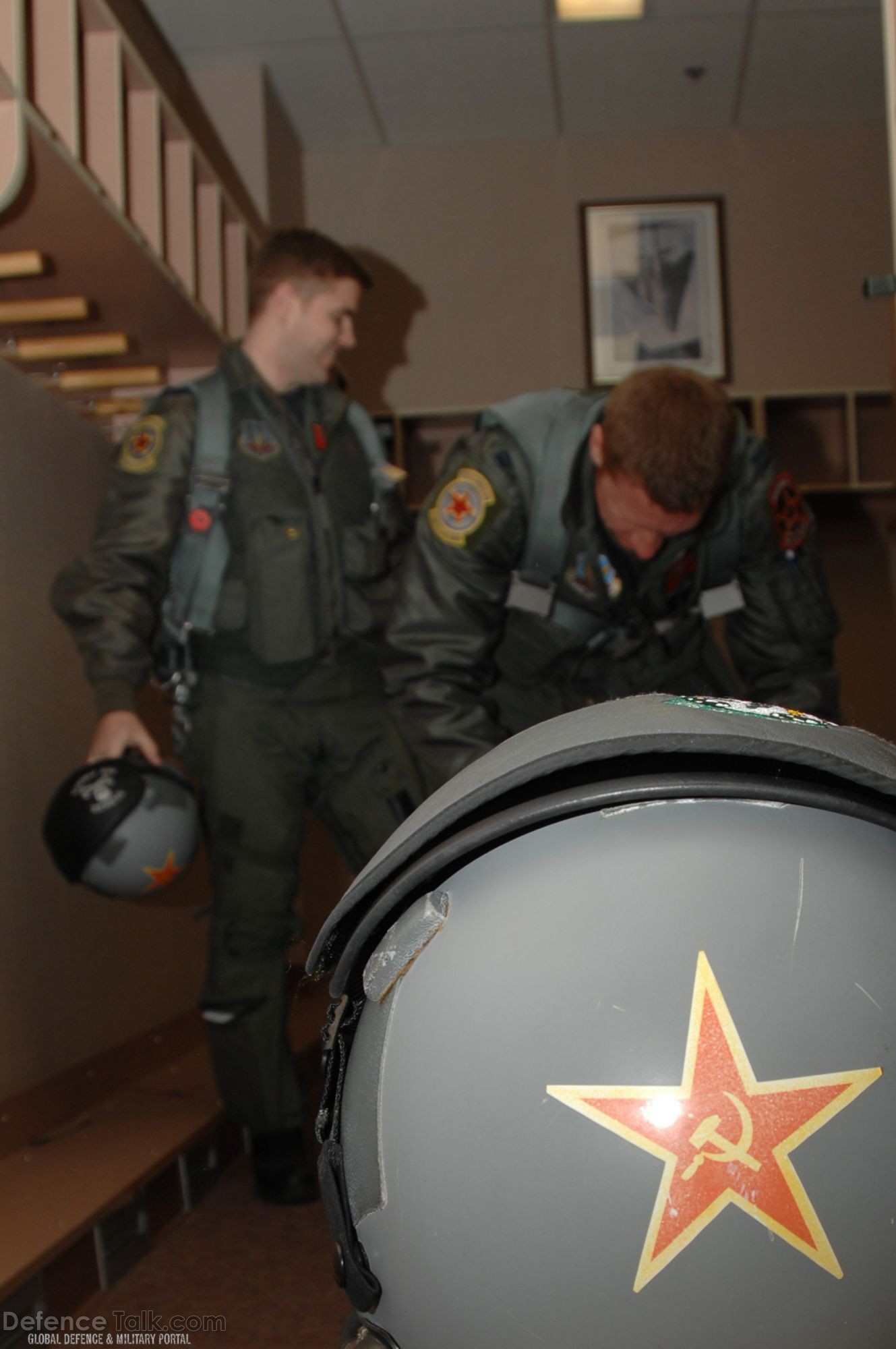 Two F-16 Fighting Falcon pilots - US Air Force Exercise