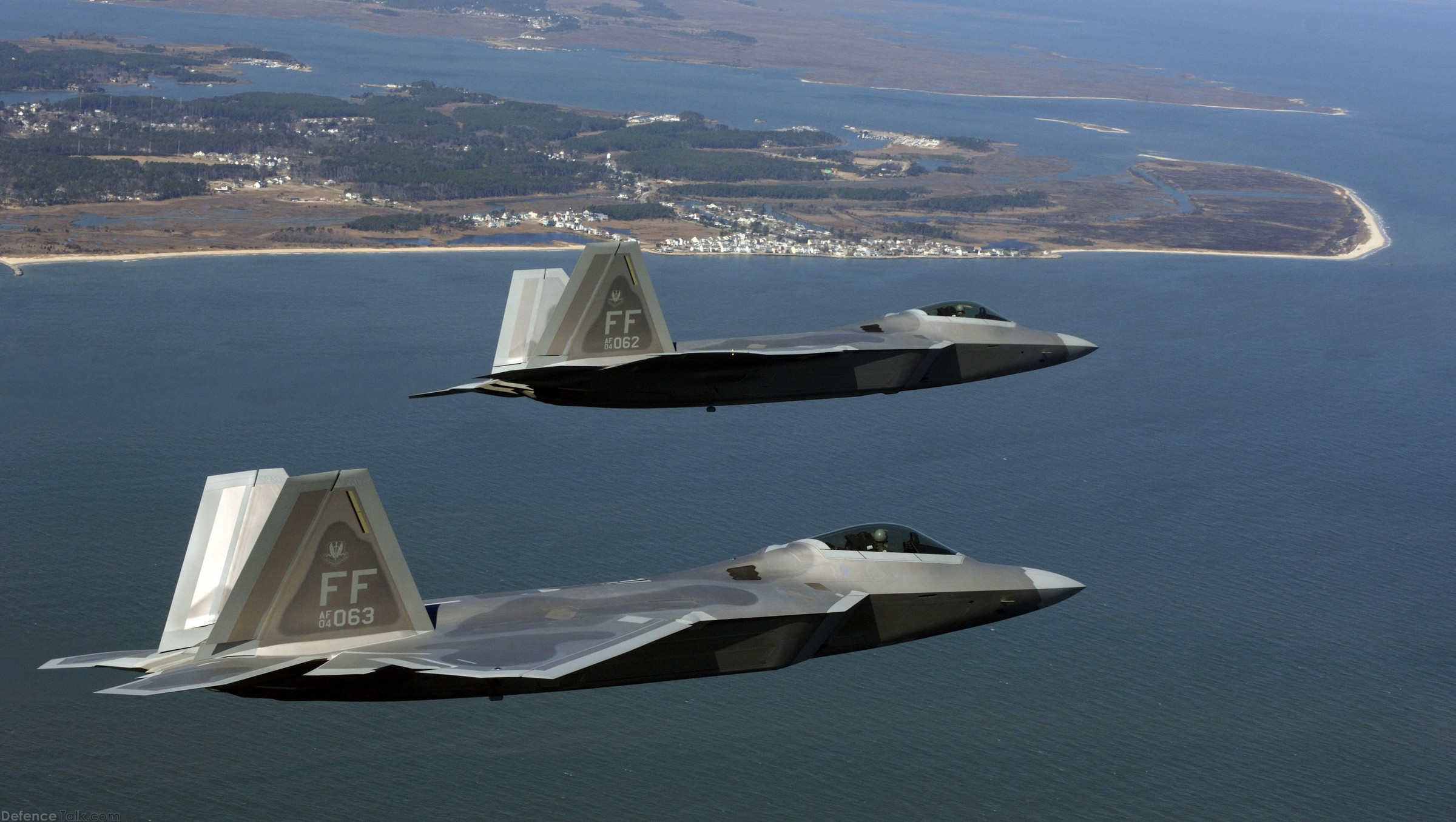 Two F-22 Raptors - Stealth Fighter Aircraft