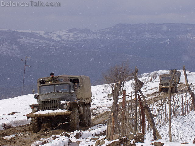 Ural trucks in Chechnya