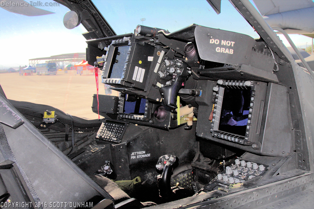 US Army AH-64D Apache Cockpit Gunners Station