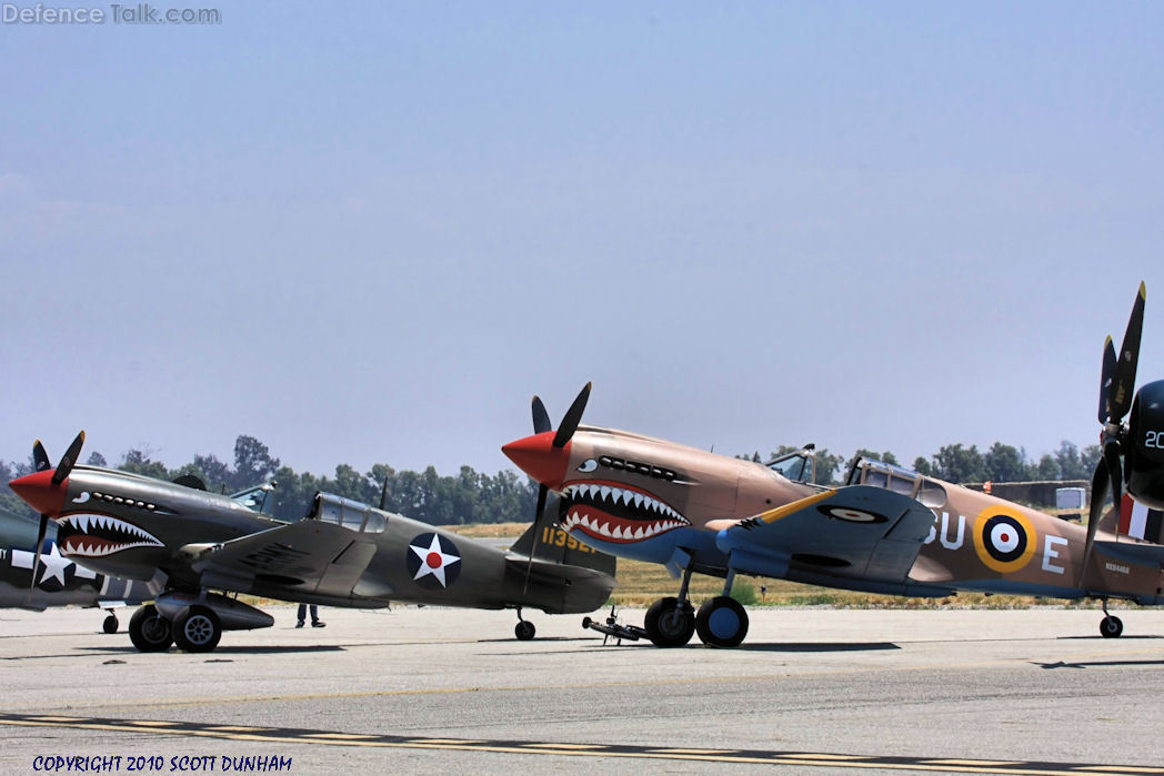 US Army Air Corps and RAF P-40 Warhawk Fighter