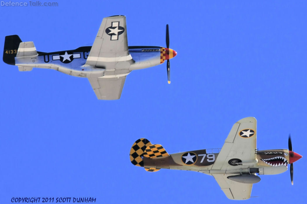 US Army Air Corps P-40 Warhawk & P-51 Mustang