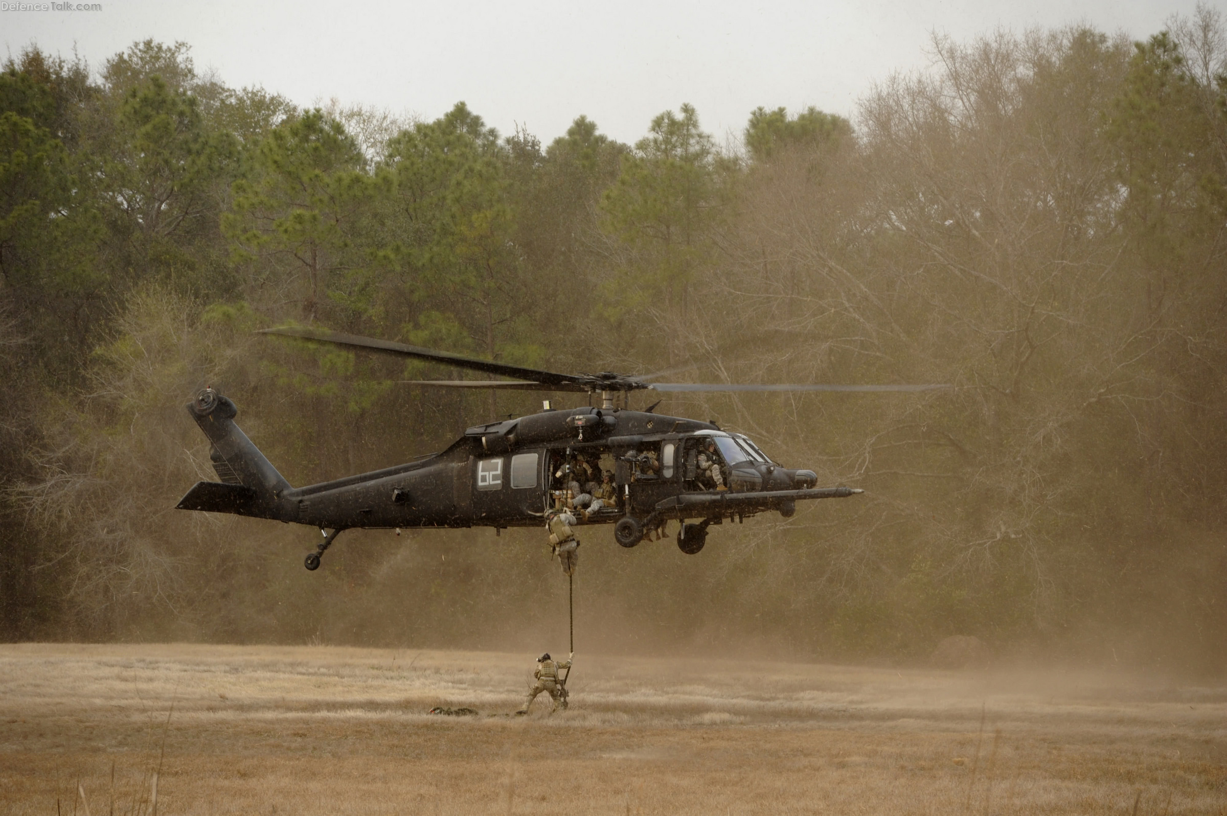 US Army Fast rope exersise