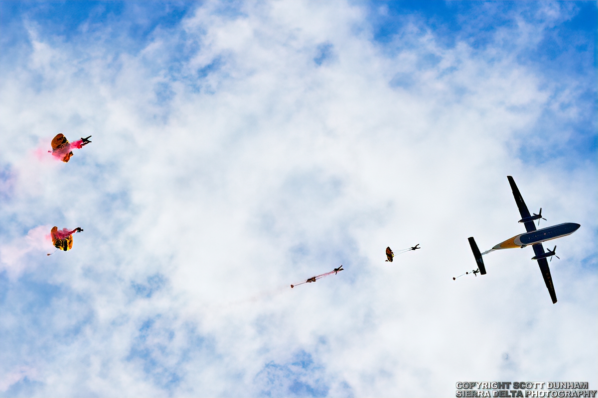 US Army Golden Knights Parachute Demonstration Team DHC Dash 8 Transport Aircraft