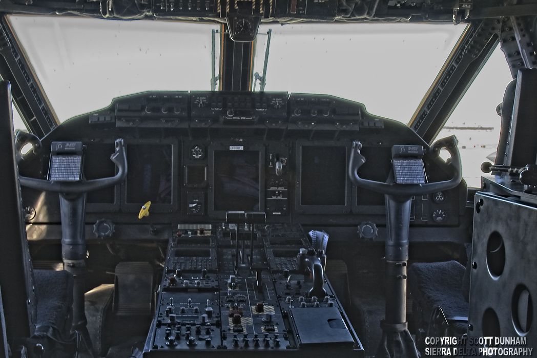 US Army Special Operations C-27J Spartan Combat Transport Aircraft Cockpit