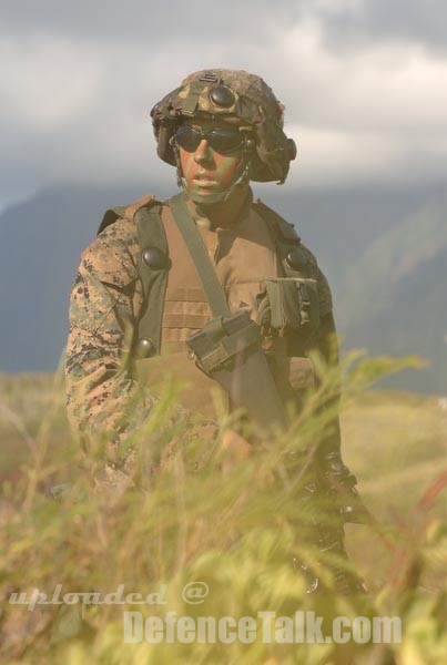 US Marine during perimeter watch, RIMPAC 2006