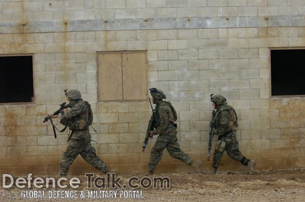 US Marines from 2nd Battalion - Urban Terrain Mount Exercise