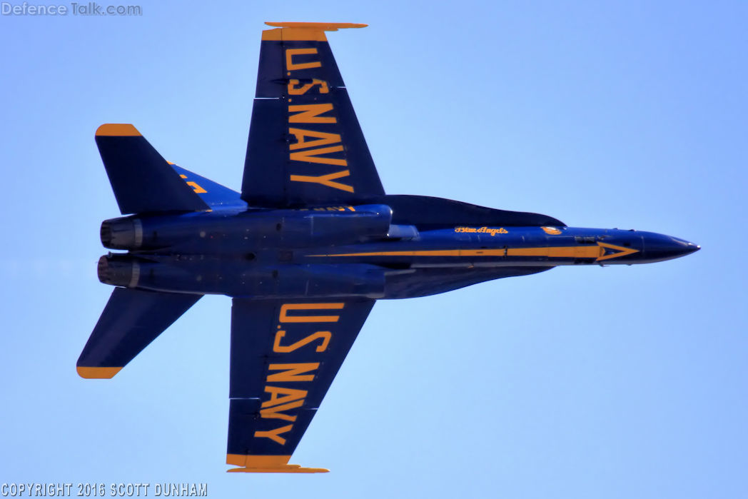 US Navy Blue Angels Flight Demonstration Team F/A-18 Hornet Fighter