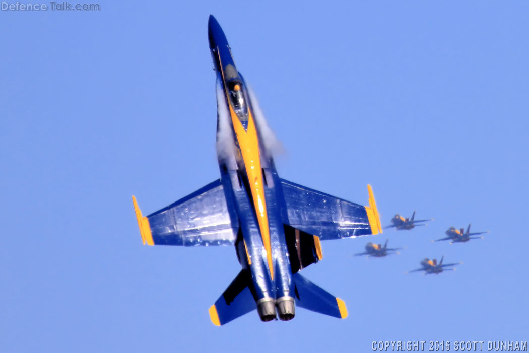 US Navy Blue Angels Flight Demonstration Team F/A-18 Hornet Fighter