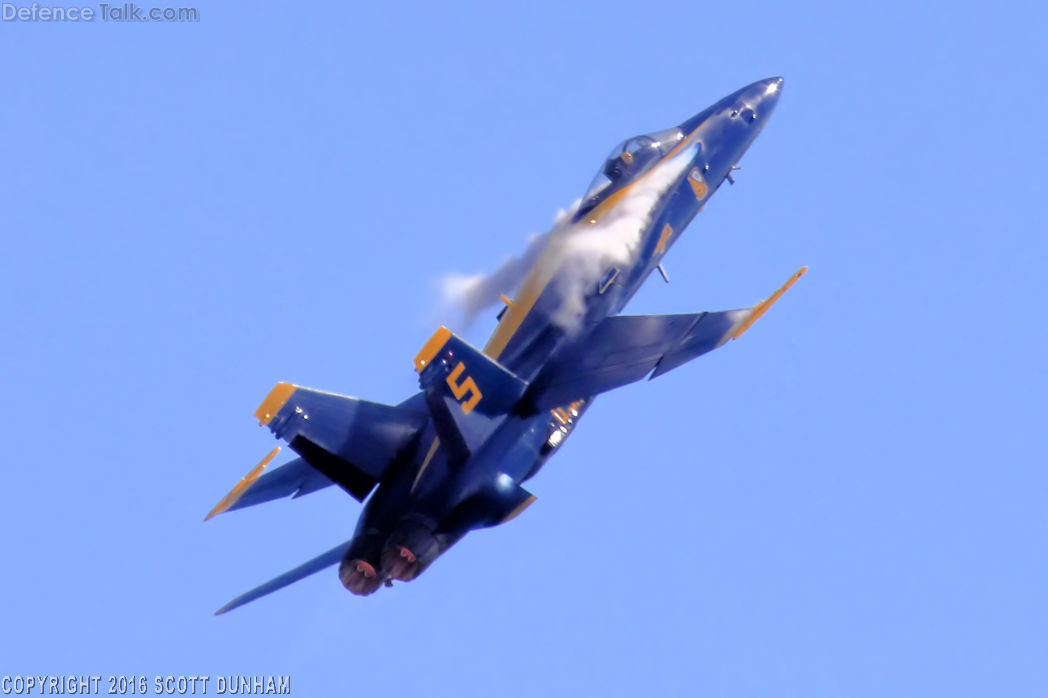 US Navy Blue Angels Flight Demonstration Team F/A-18 Hornet Fighter