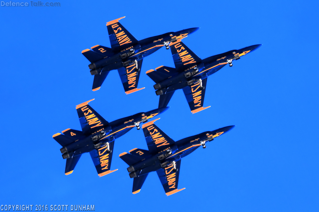 US Navy Blue Angels Flight Demonstration Team F/A-18 Hornet Fighter