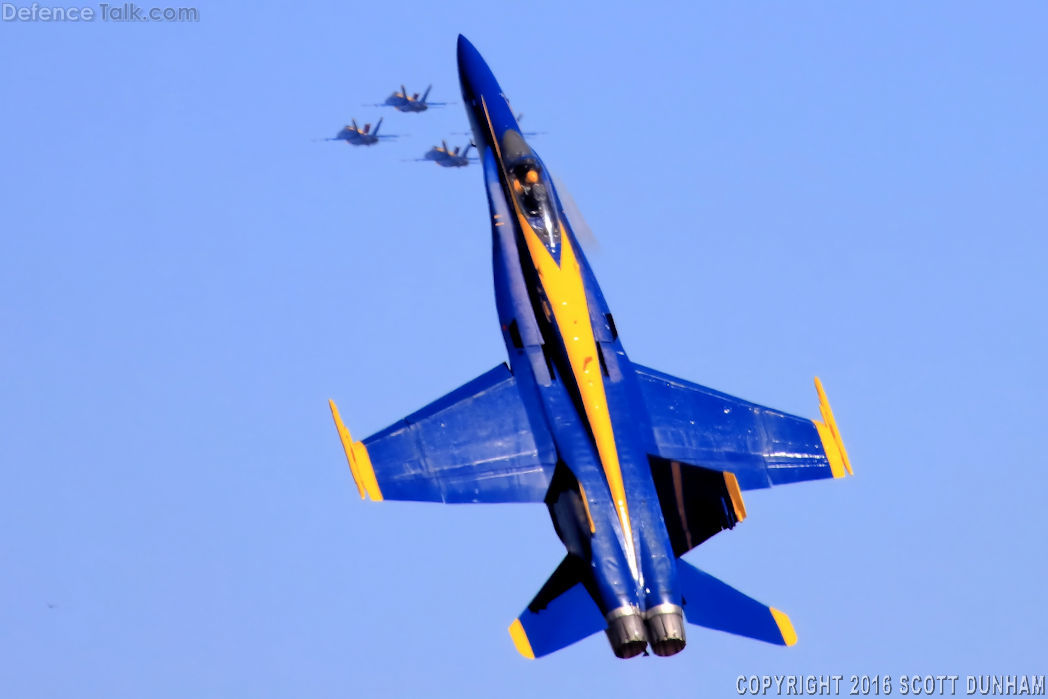 US Navy Blue Angels Flight Demonstration Team F/A-18 Hornet Fighter