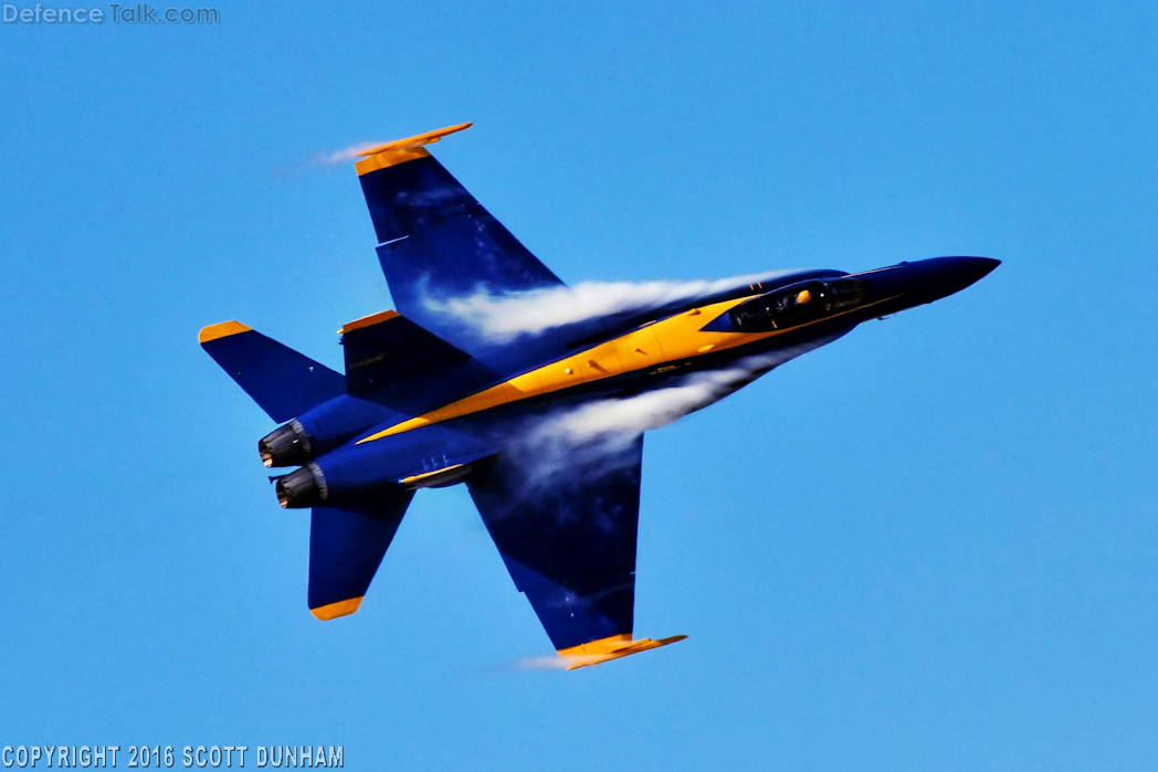 US Navy Blue Angels Flight Demonstration Team F/A-18 Hornet Fighter