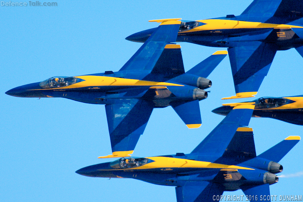 US Navy Blue Angels Flight Demonstration Team F/A-18 Hornet Fighter