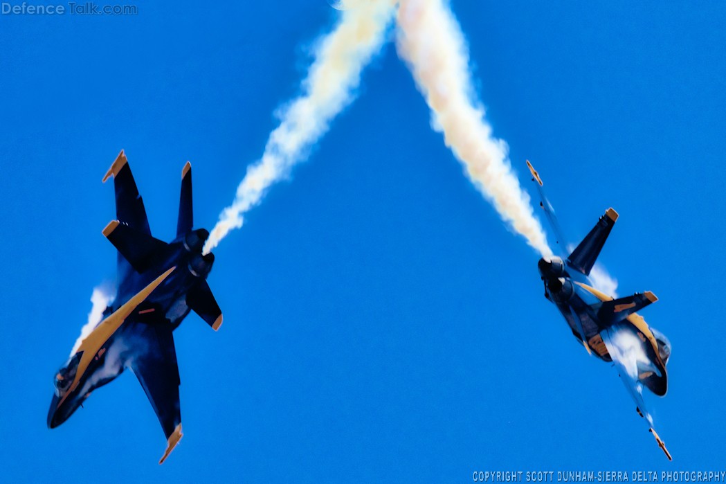 US Navy Blue Angels Flight Demonstration Team F/A-18 Hornet Fighter