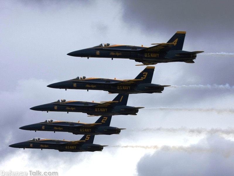 US Navy Blue Angels Flight Demonstration Team