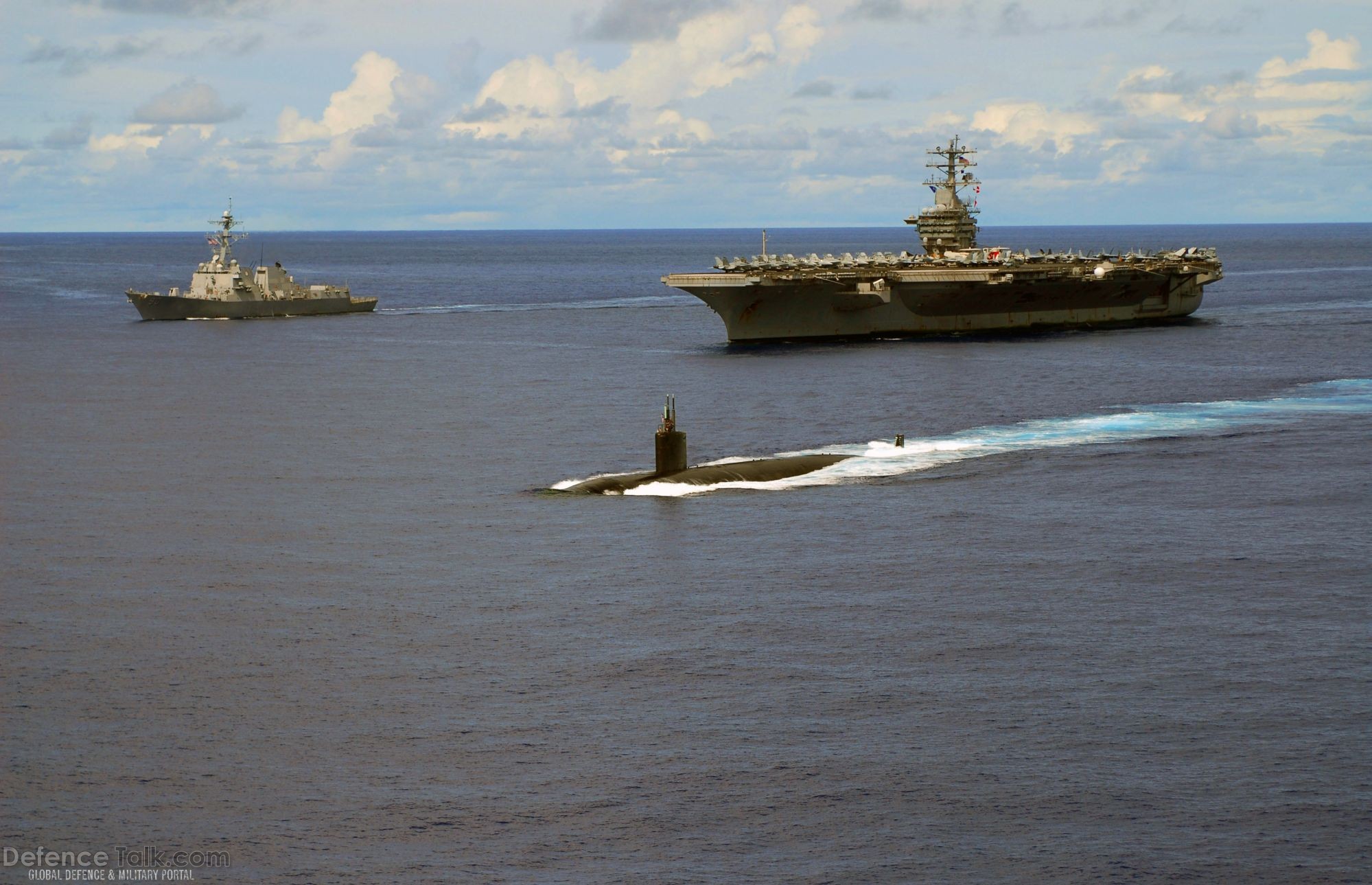 US Navy Destroyer, Aircraft Carrier & Submarine - Valiant Shield 2007
