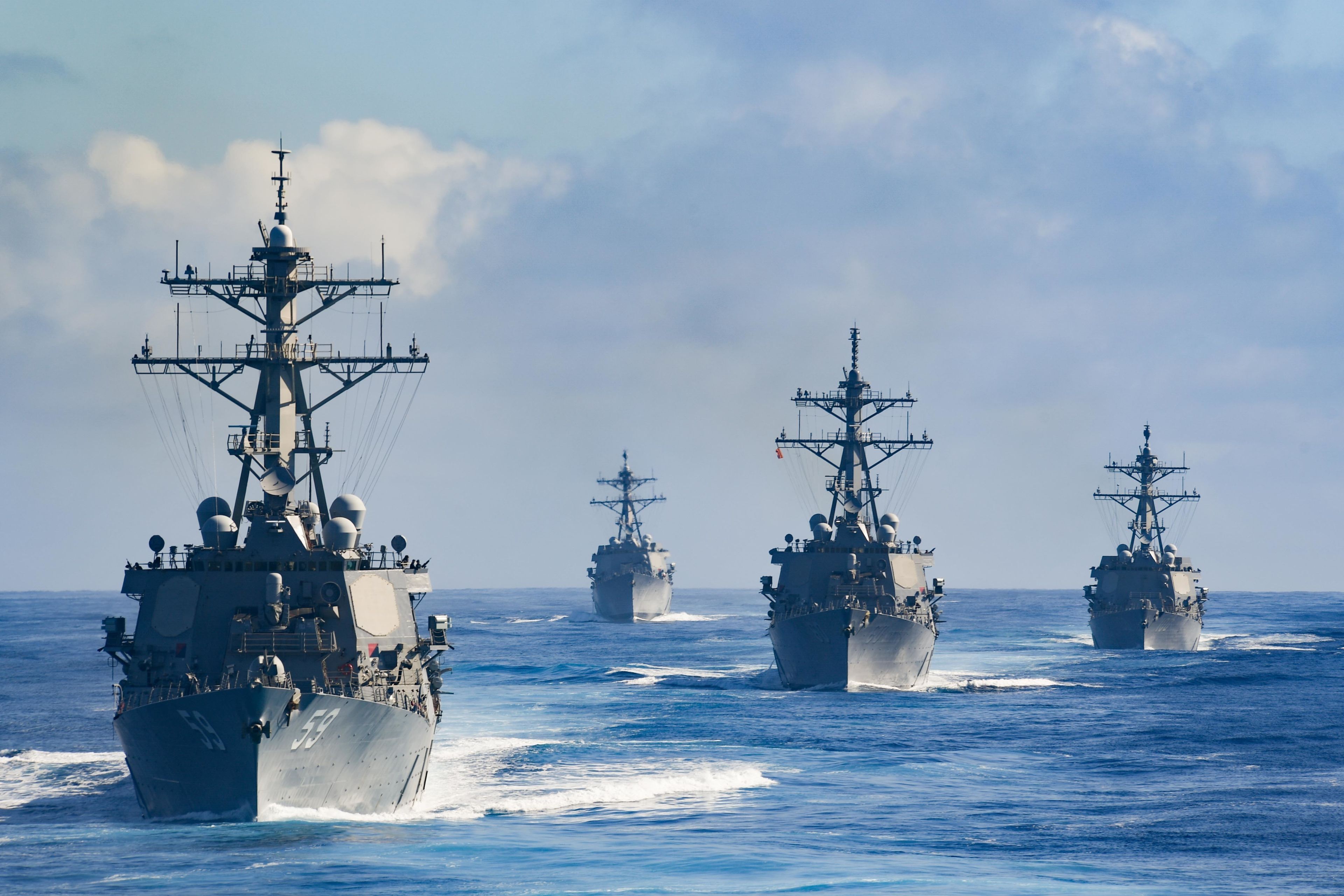 US Navy Destroyer Squadron 23 Transit The Pacific Ocean