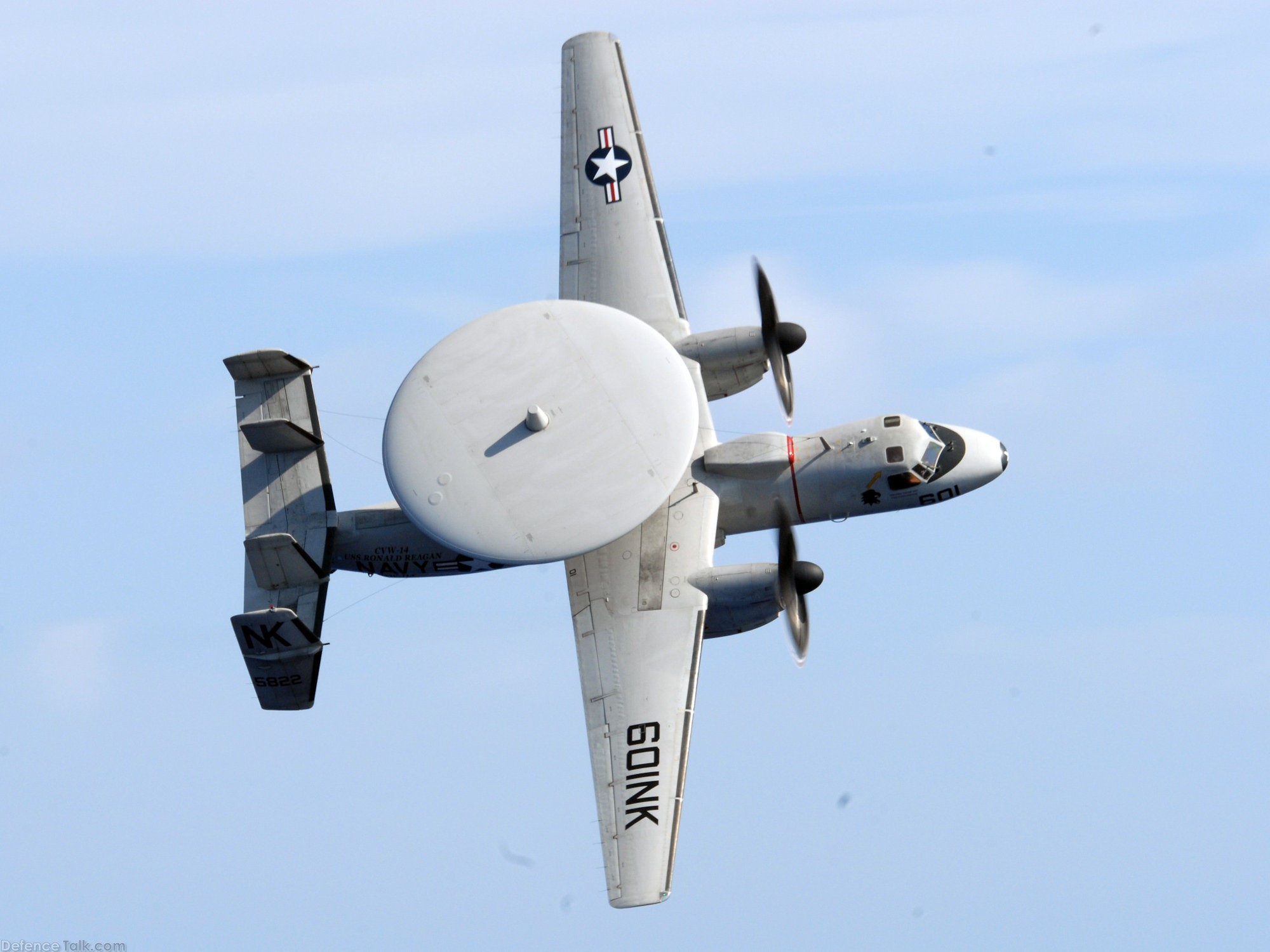 US Navy E-2C Hawkeye Airborne Early Warning Aircraft