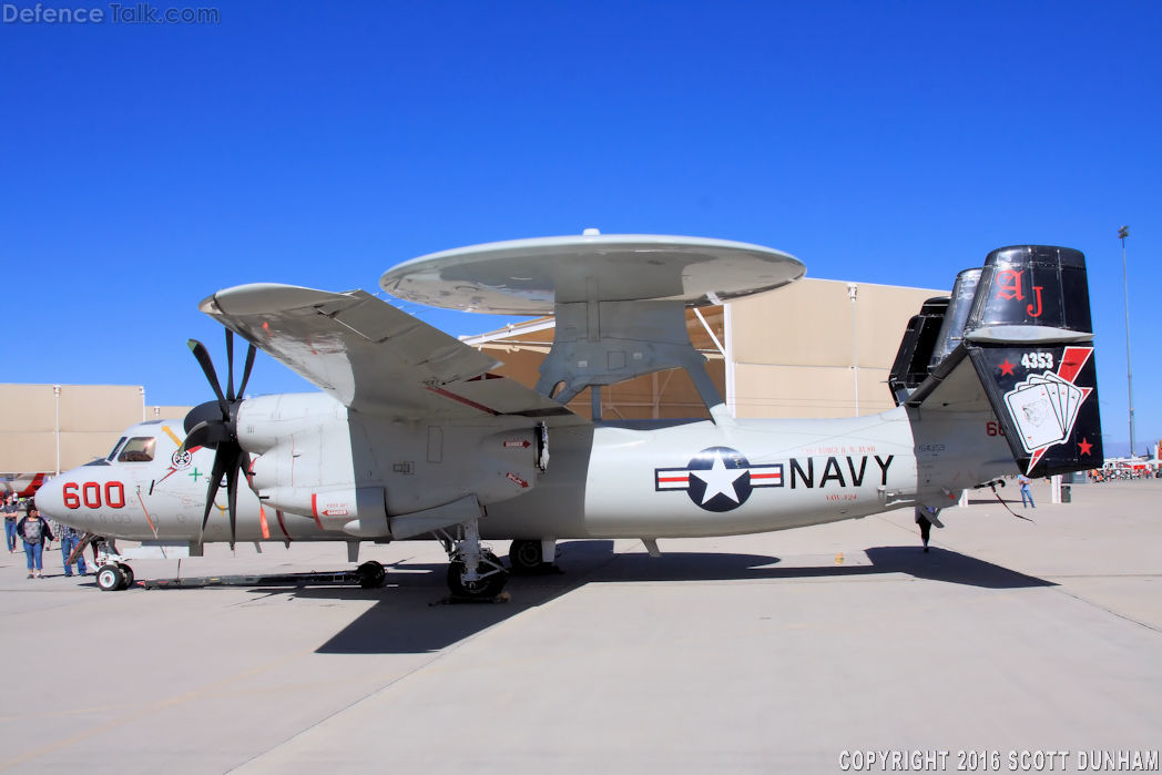 US Navy E-2C Hawkeye Airborne Early Warning Aircraft