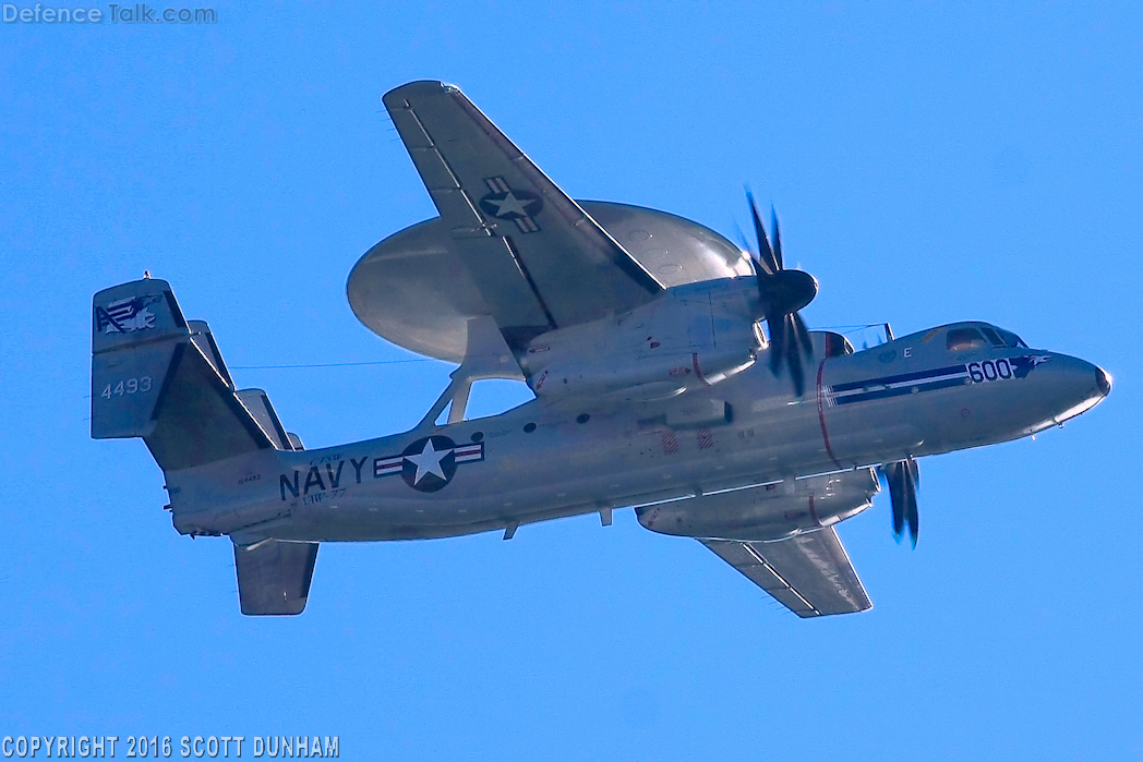 US Navy E-2C Hawkeye Airborne Early Warning Aircraft