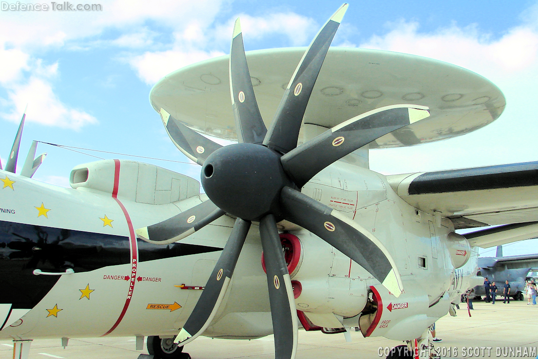 US Navy E-2C Hawkeye Airborne Early Warning Aircraft