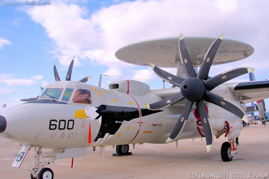 US Navy E-2C Hawkeye Airborne Early Warning Aircraft