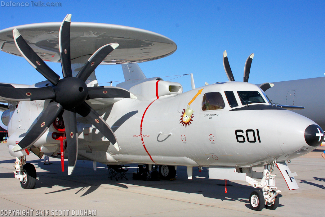 US Navy E-2C Hawkeye Airborne Early Warning Aircraft