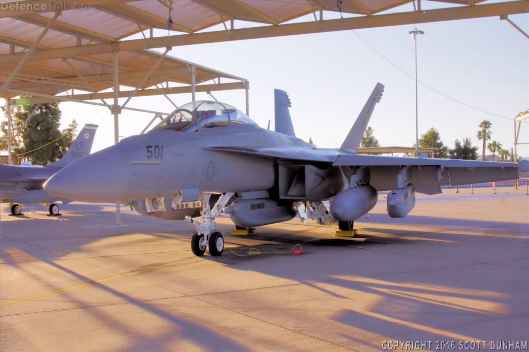 US Navy EA-18G Growler Electronic Warfare Aircraft