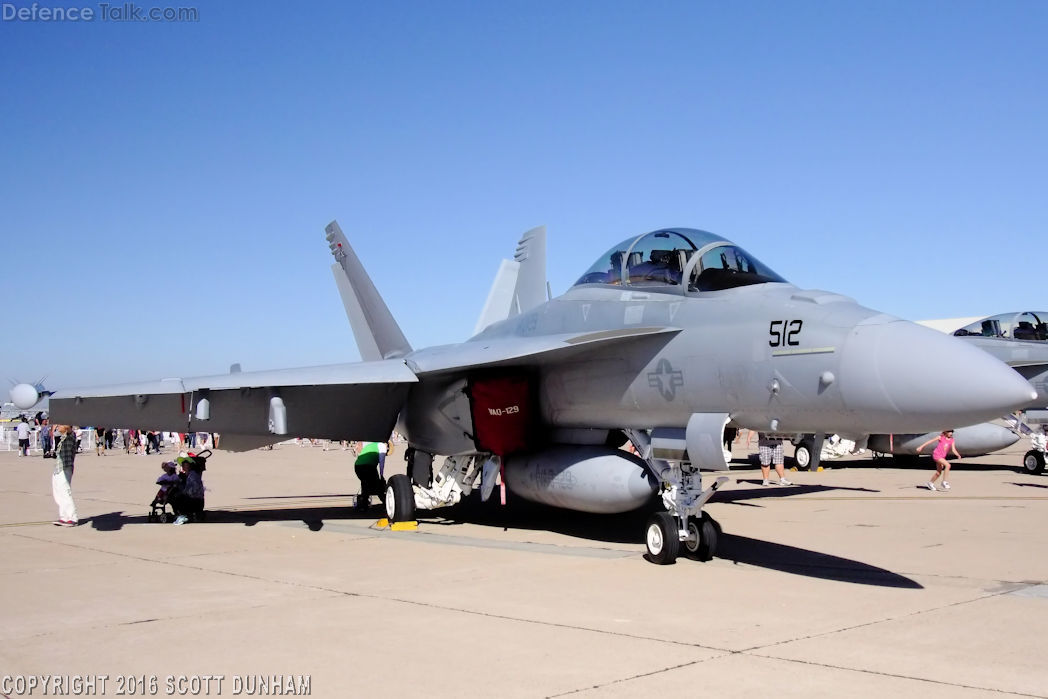 US Navy EA-18G Growler Electronic Warfare Aircraft